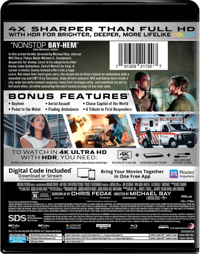 Ambulance - Collector's Edition 4K Ultra HD + Blu-ray + Digital