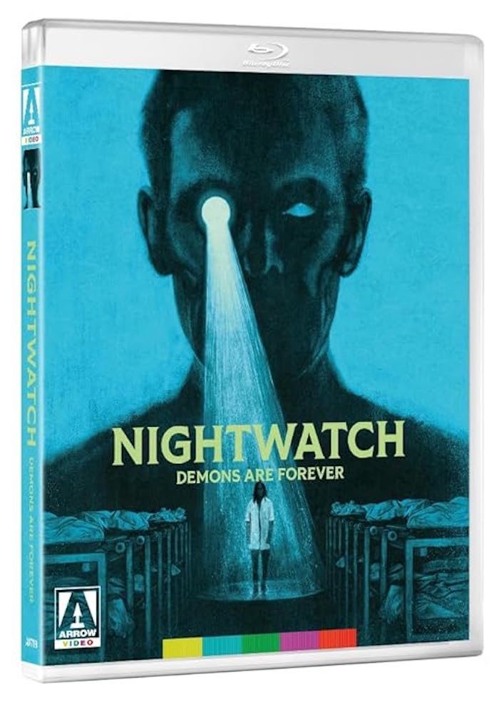 Nightwatch Demons are Forever Blu-ray case with eerie blue artwork and morgue imagery, part of Arrow Video’s limited edition release.
