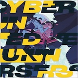 Front cover of the Cyberpunk: Edgerunners Blu-ray box set, showing stylized neon lettering and key artwork of Lucy embracing David.