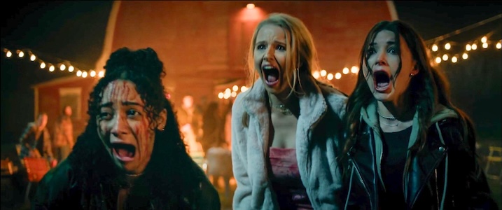 CIAC –Still –Verity Marks, Cassandra Potenza, and Katie Douglas in Eli Craig’s CLOWN IN A CORNFIELD. Courtesy of RLJE Films & Shudder. An RLJE Films & ShudderRelease.